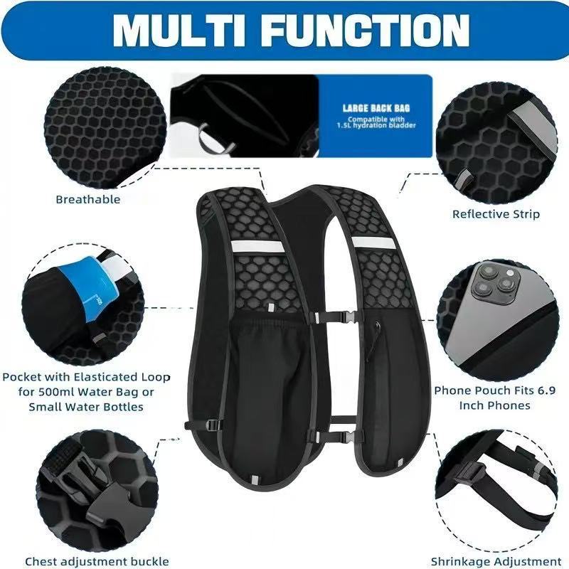 Unisex Running Vest Water-Resi - đánh giá và giá Running Hydration Vest