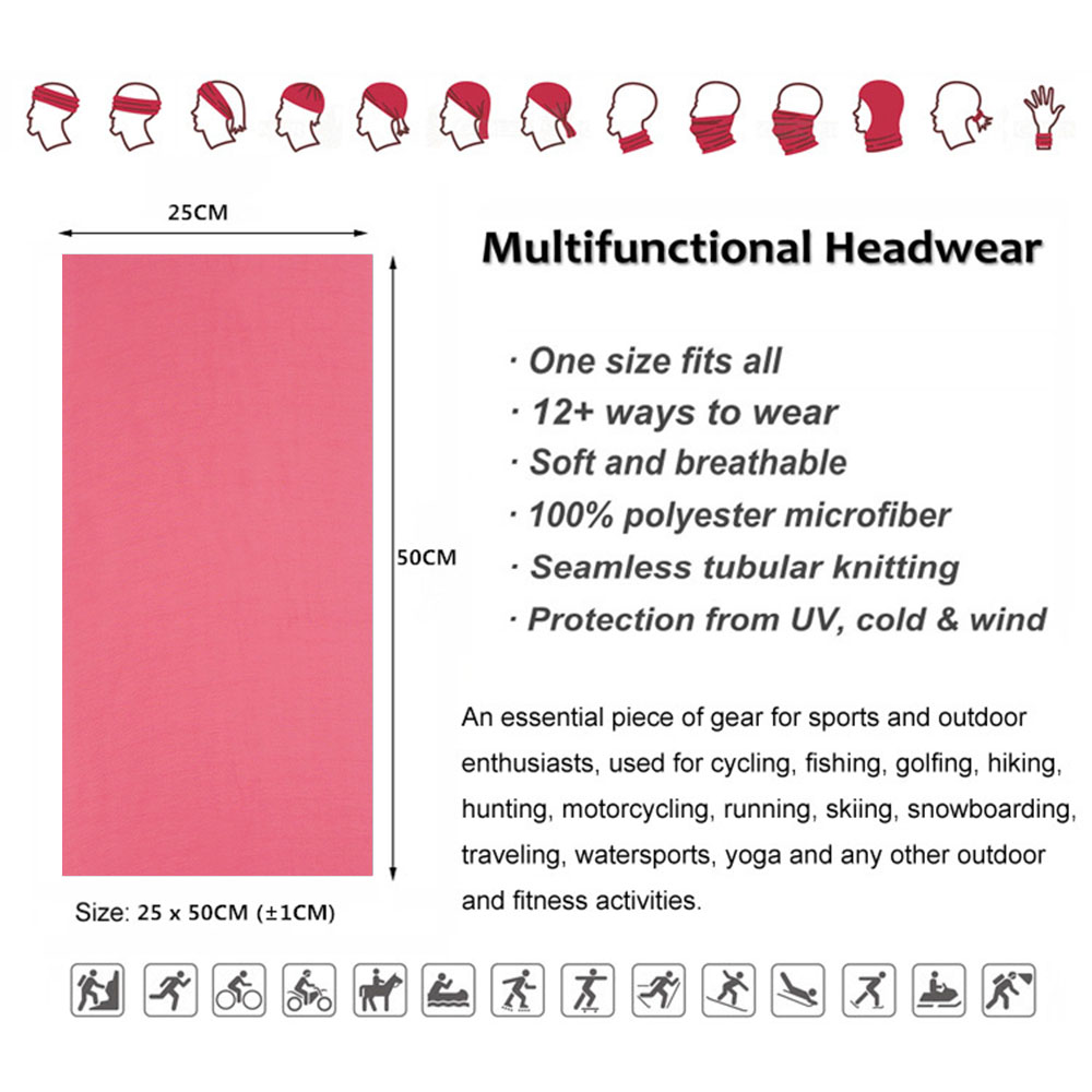 Pink Seamless Outdoor Bandana  - đánh giá và giá Running Gear Youtube