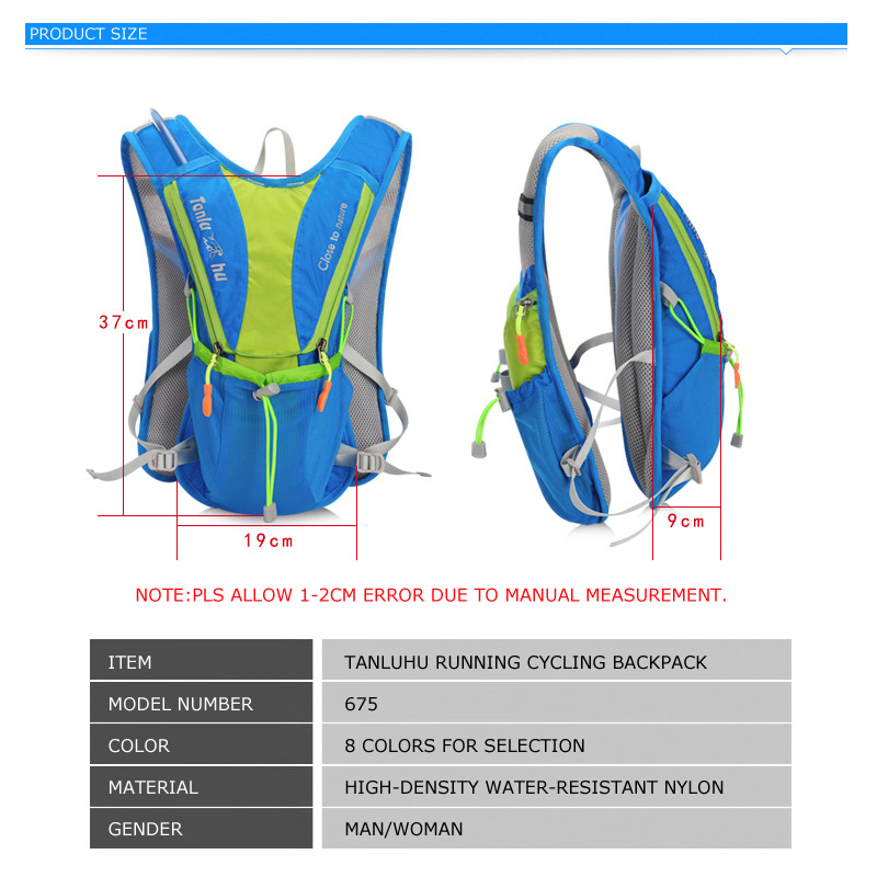 TANLUHU 675 Siêu Nhẹ Ngoài Trờ - đánh giá và giá Running Hydration Vest