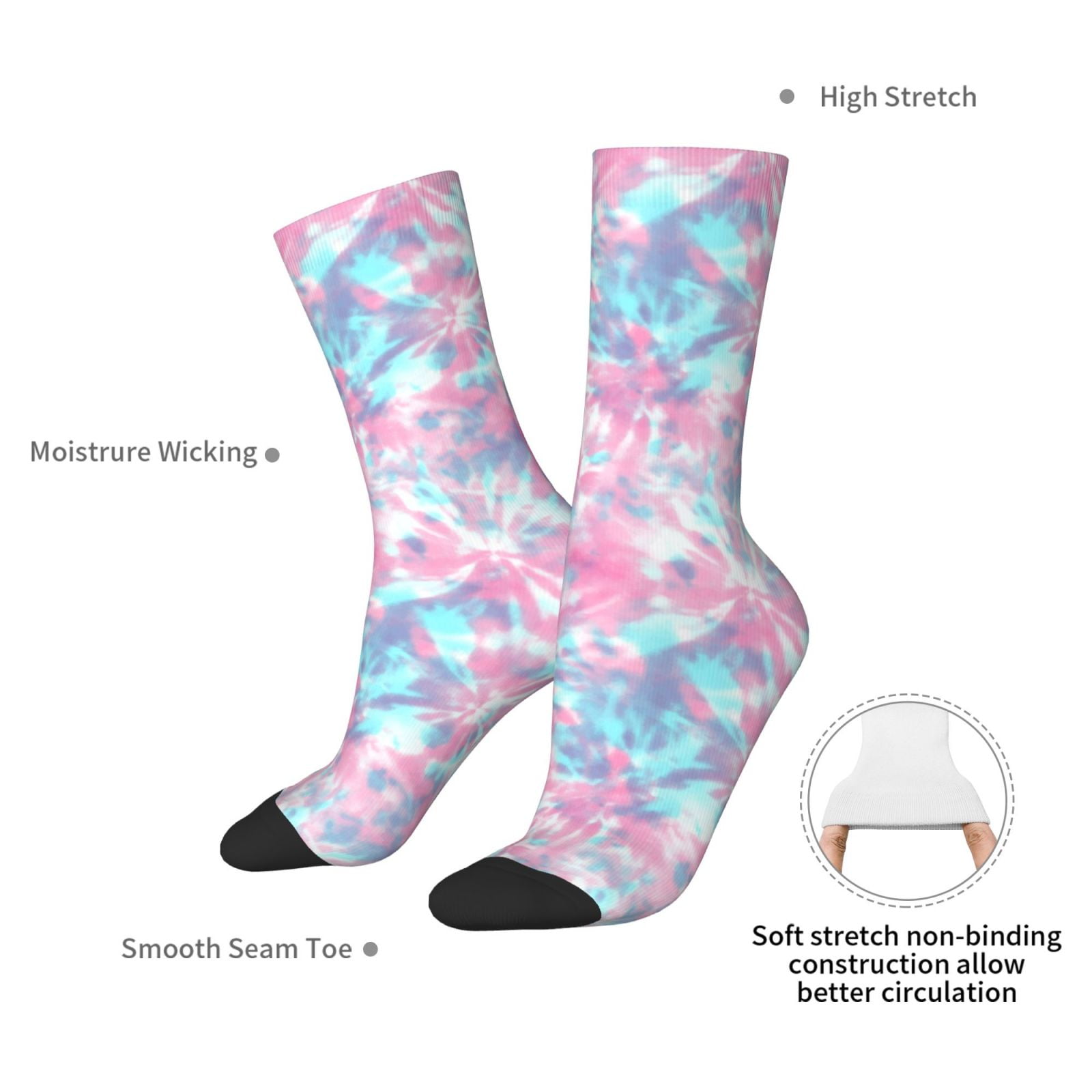 Tie Dye Print Crew Socks For W - đánh giá và giá Running Gear Youtube