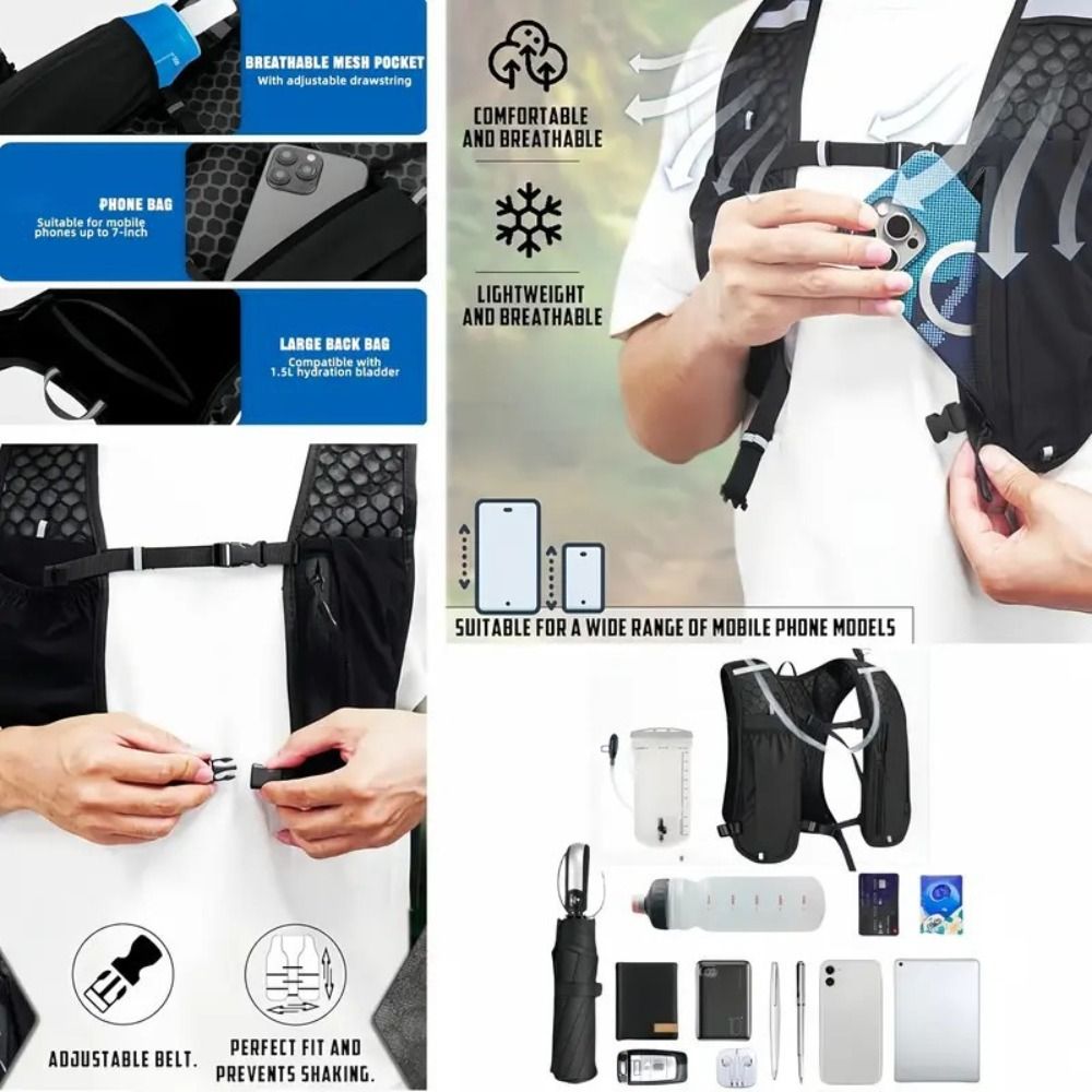 Waterproof Reflective Running  - đánh giá và giá Running Hydration Vest